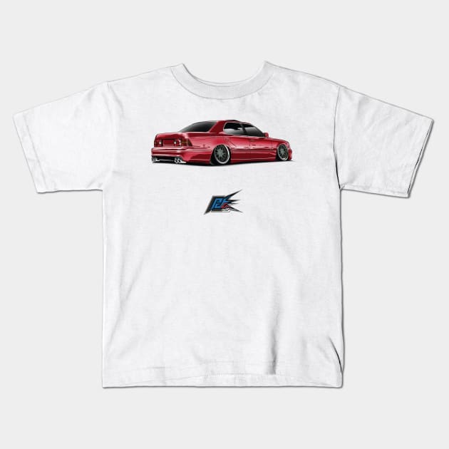 lexus ls400 red Kids T-Shirt by naquash